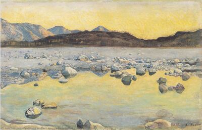 Ferdinand Hodler - I Saleggi di Losone poco prima delle opere di arginatura della Maggia